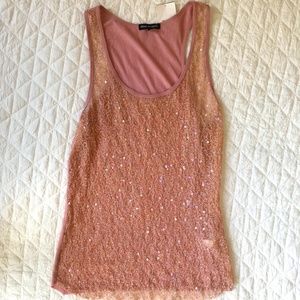 Nordstrom NWTBlue Angels sequined pink tank top Sm